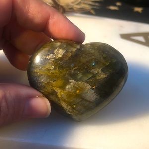 Amazing Flashy Labradorite Heart